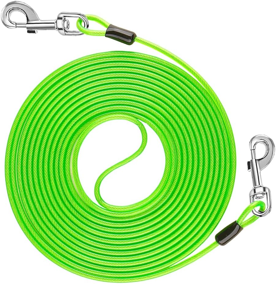 10Ft Tie Out Cable for Dogs up to 350LBS - Rust Proof Training Cable for Yard and Camping image number 2