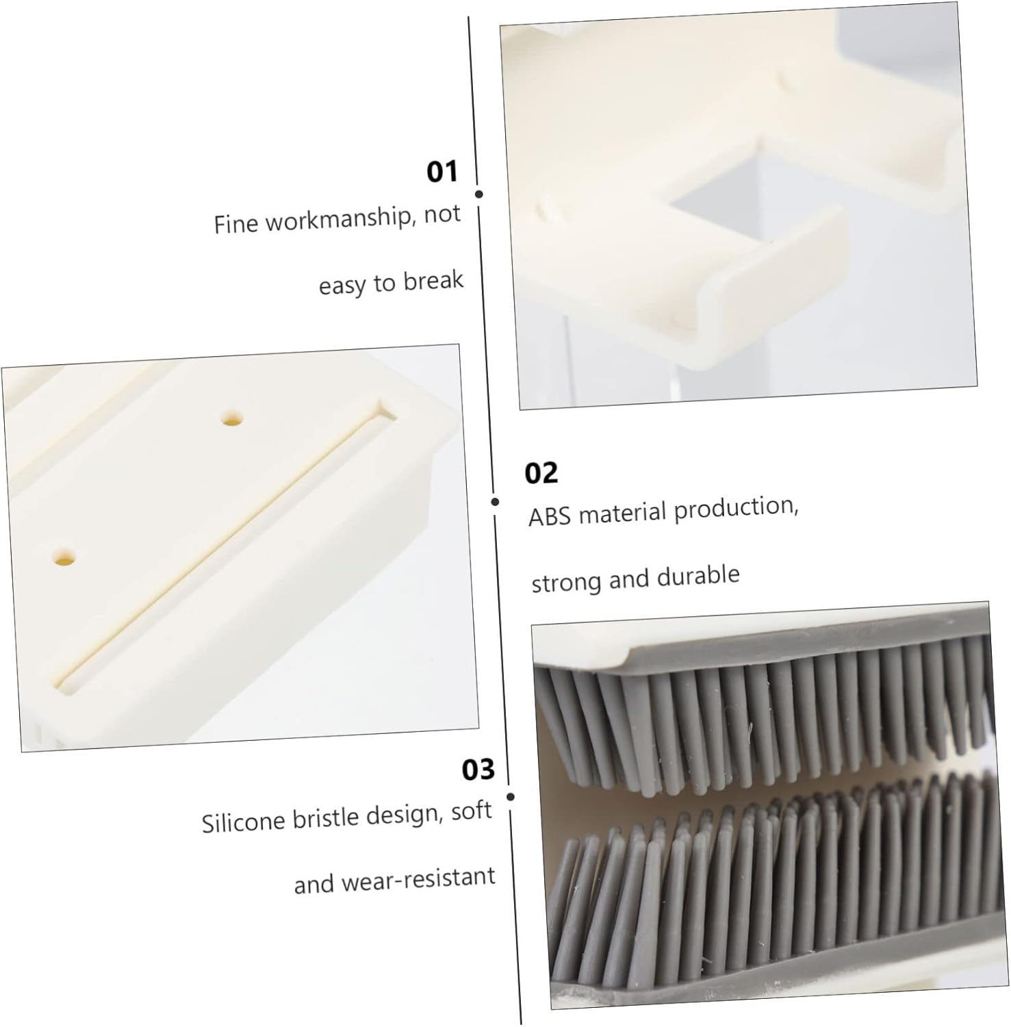 Housoutil Wall Mounted Shower Hair Collector Silicone Material for Bathroom Use Hair Catcher for Shower Drain Prevents Clogging and Keeps Water Flowing Smoothly image number 2