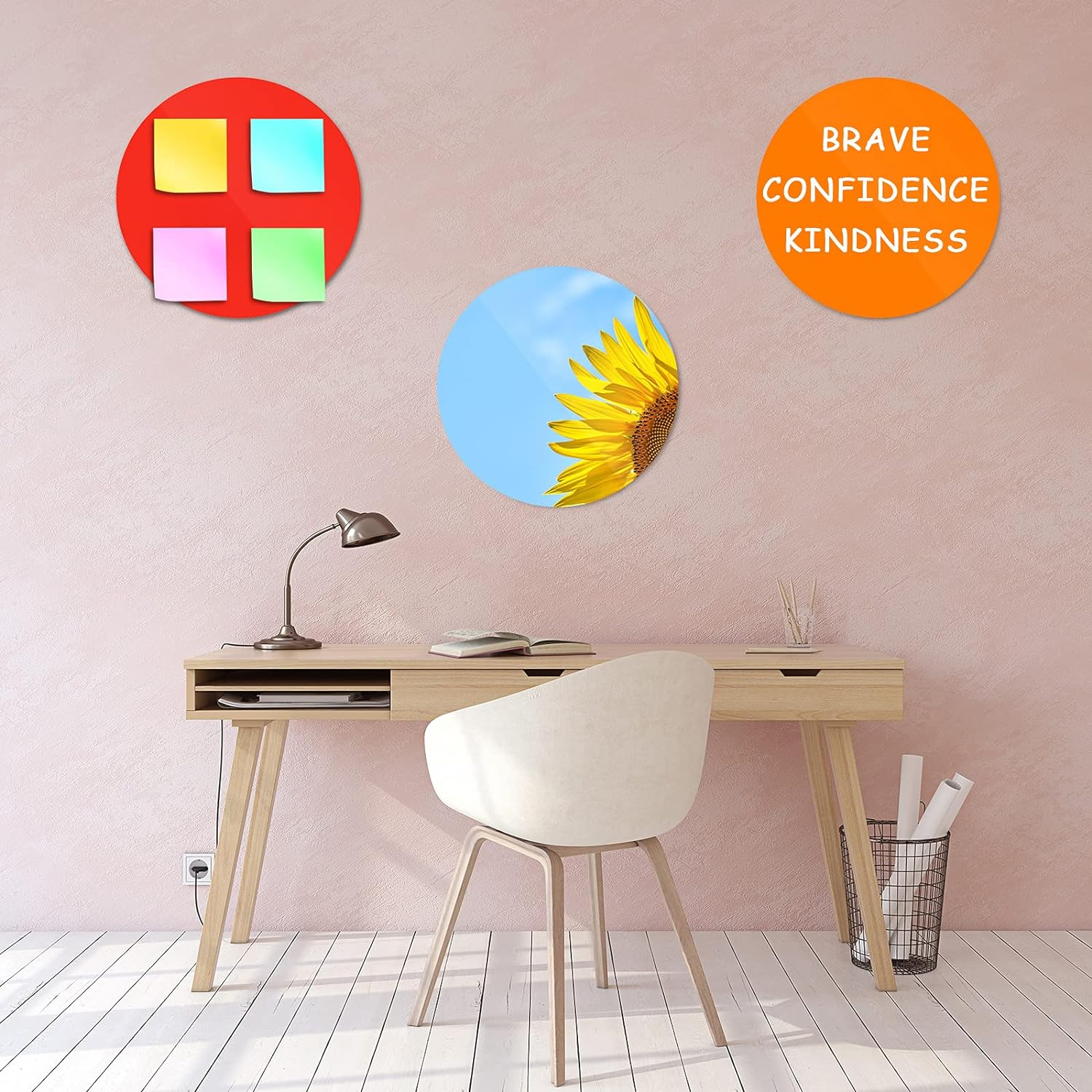 Outus 11 Inch Dry Erase Dots Removable Vinyl Dot Circle Whiteboard Marker Vinyl Stickers Dots Wall Decals for School Classroom Teachers Students Table Reminders (8 Pcs) image number 2