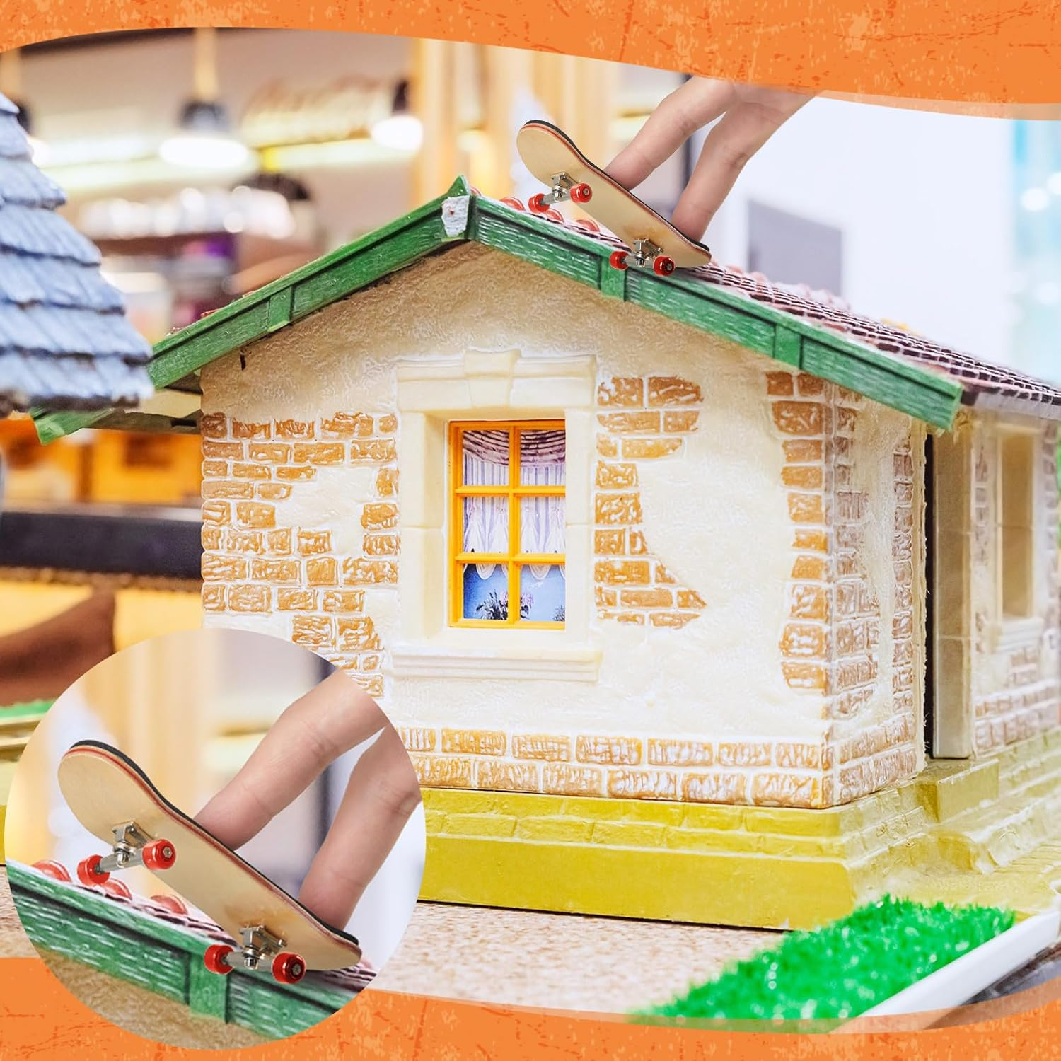 Jexine 6 Sets DIY Fingerboard Kit Fingerboard Accessories Mini Finger Skateboard Parts Include 12 Brackets 54 Screws 30 Nuts 6 Screwdriver 24 Board Wheels Tool for 96Mm(Red) image number 2