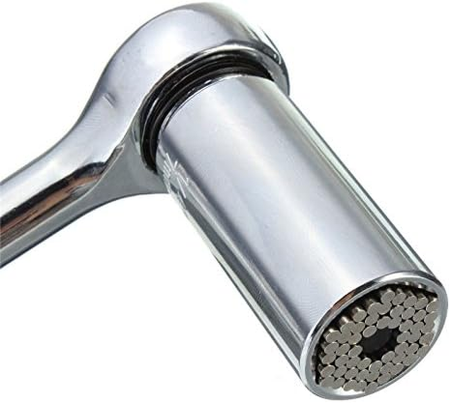 NUZAMAS Socket Wrench Multi Function Self-Adjusting Magic Grip Universal Socket Ratchet Wrench Set 1/4-3/4 Inch with Power Drill Adapter - Repair Kit 3 Pieces Set