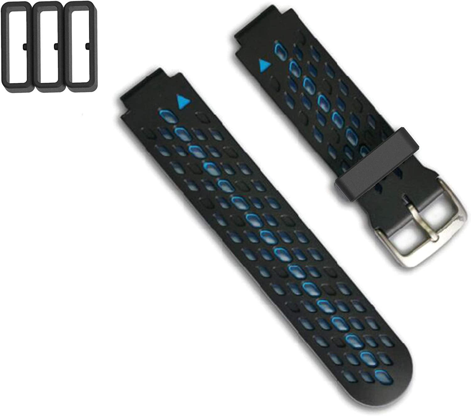 6Pcs Fastener Rings Compatible for Garmin Forerunner 935 945 945 LTE Bands Strap Silicone Connector Security Loop Keepers Ring for Forerunner 935 Replacement Bands - 6Pcs: Black image number 4