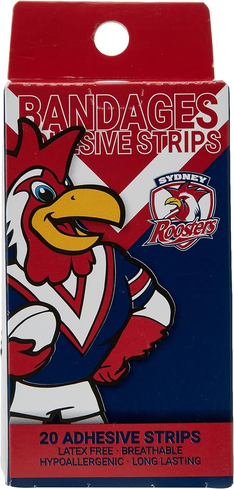 NRL Roosters Mascot Adhesive Bandages (Pack of 20) image number 1
