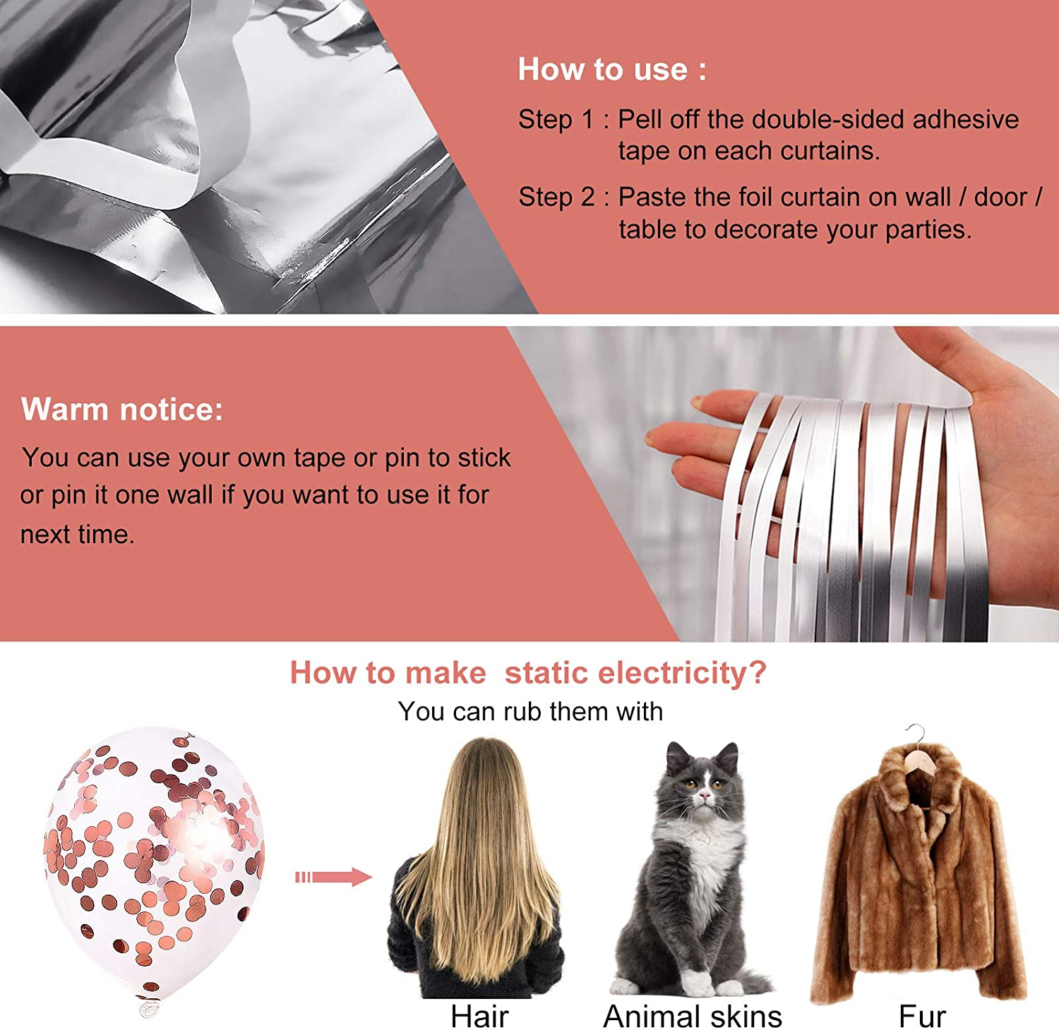 Rose Gold 30Th Birthday Party Decorations for Women, Supplies Including Happy Balloons, Fringe Curtain, Tablecloth, Photo Props, Foil Balloons, Sash and Tiara image number 1