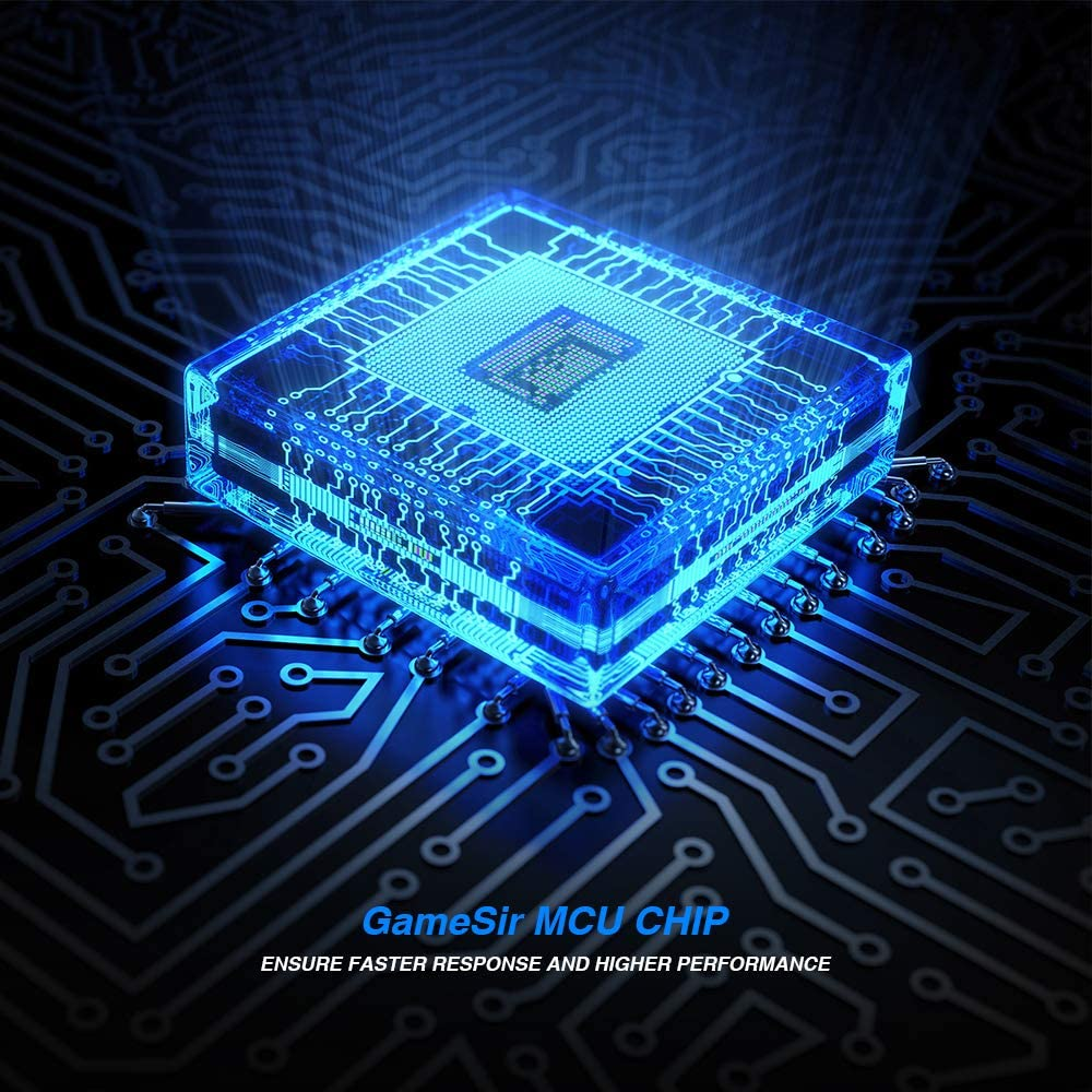 Gamesir T4W PC Controller Wired Game Controller for Windows 10/8.1/8/7 Dual Shock Game Gamepad, USB Gamepad with LED Backlight Joystick Vibration Feedback, Semi-Transparent Design image number 6