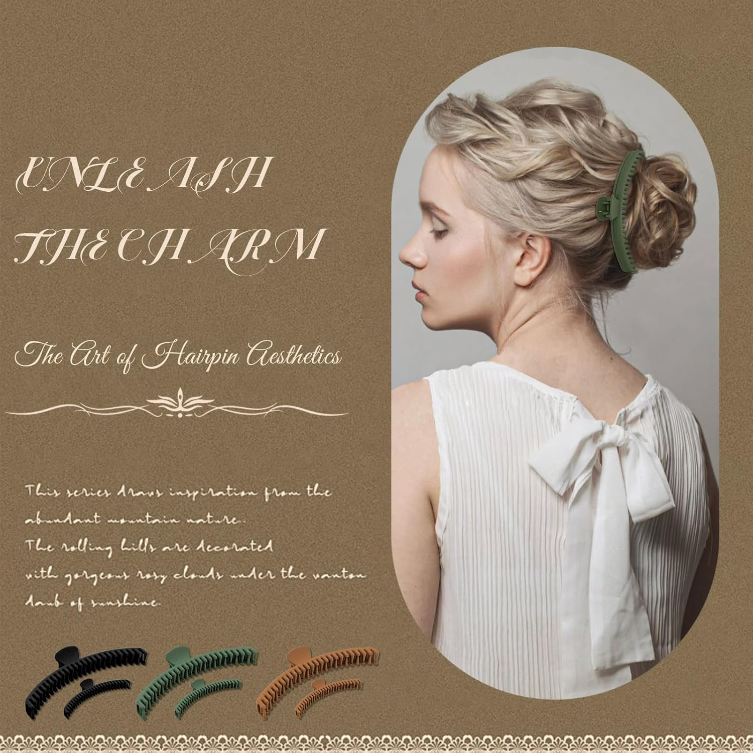 12 Pcs Hold Everything Hair Claw Clips, 4.7 Inch and 2.5 Inch Claw Clips Set for Thick ，Thin ，Straight and Curly Hair, Strong Clip Non-Slip 6 Colors Double Row Teeth Hair Claw Clips (Colorful) image number 3