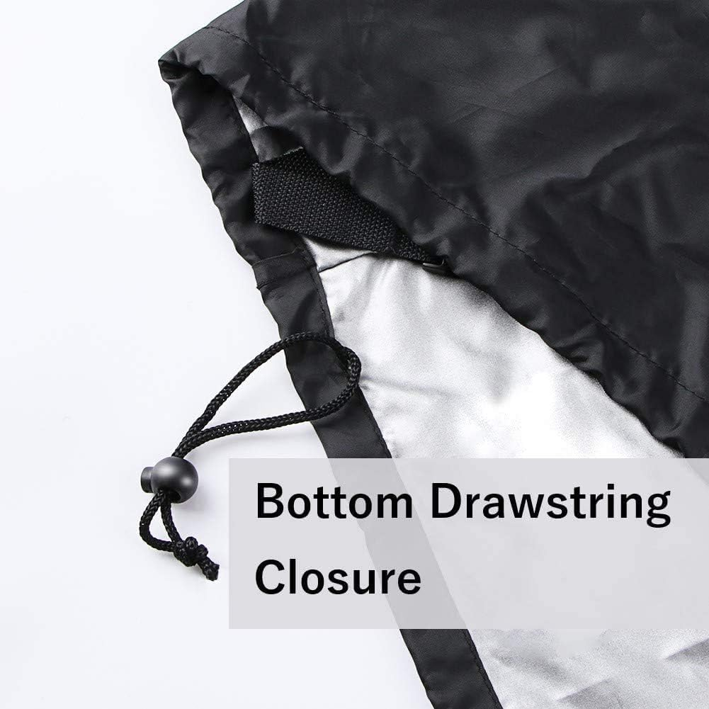 Universal Waterproof BBQ Grill Cover,Uv-Resistant Outdoor Barbecue Protector,Black,57 Inch image number 4