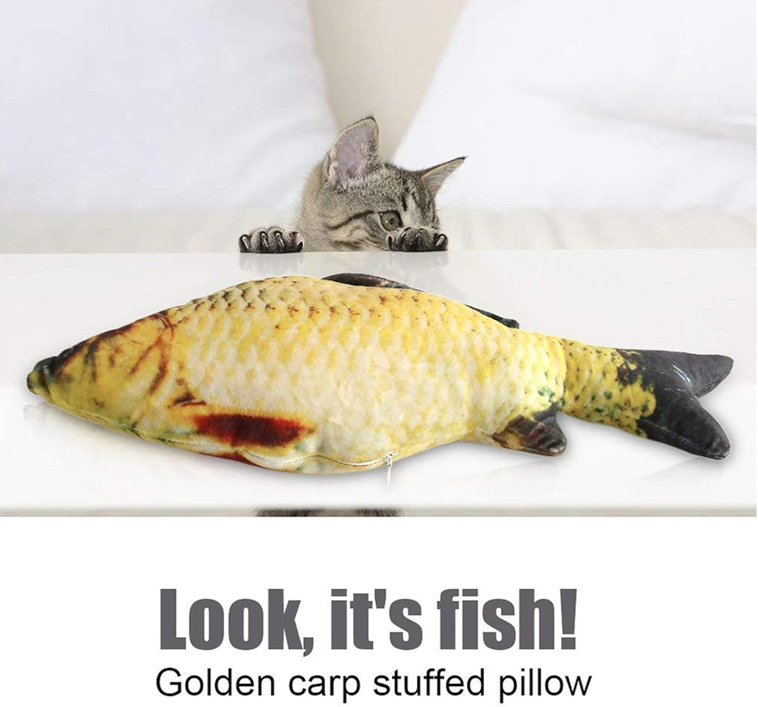 Cat Fish Toys Silvervine Chew Toys with Catnip for Kittens, Interactive Indoor Catmint Dental Toy for Teeth Cleaning, 20&times;7&times;3.5Cm (Mackerel Fish) image number 4