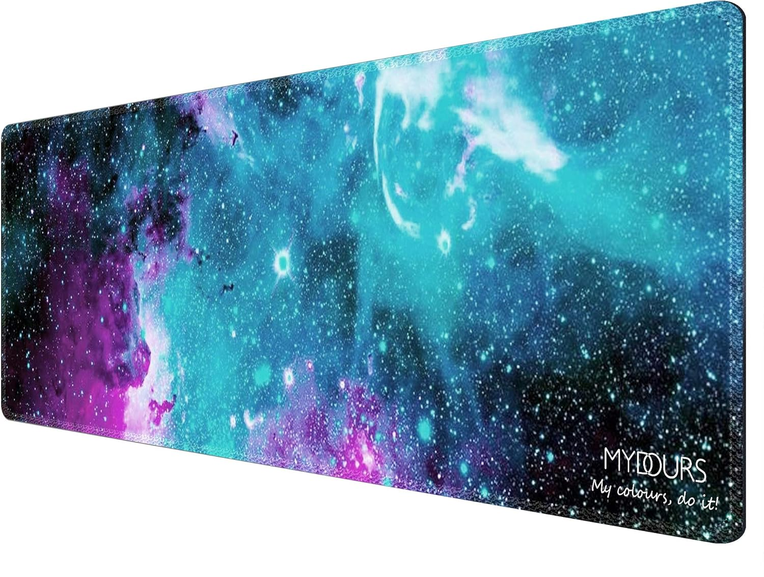 Mydours XXL Gaming Mouse Pad 120 X 40Cm, Extra Large Mouse Pad with Fabric & Non-Slip Rubber, Desk Pad for PC Gaming & Office Workspace, Desk Pad for Keyboard & Computer Accessories (Universe) image number 5
