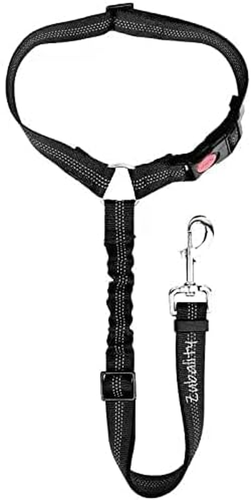 Dog Seat Belts for Cars - Dog Car Harness Adjustable - Headrest Dog Car Seat Belt Restraint Puppy - Elastic Pet Dog Seatbelt Harness - Strong Leads Harness for Dogs Cats and Pets (Black) image number 4