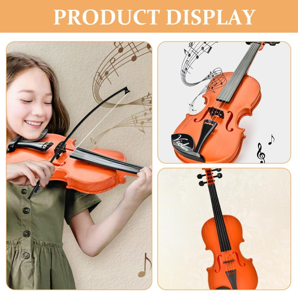 ERINGOGO 1Set Boy Girl'S Violin Toy Miniature Musical Instrument for Early Education Simulated Plaything for Boys and Girls Portable for Music Rhythm Development