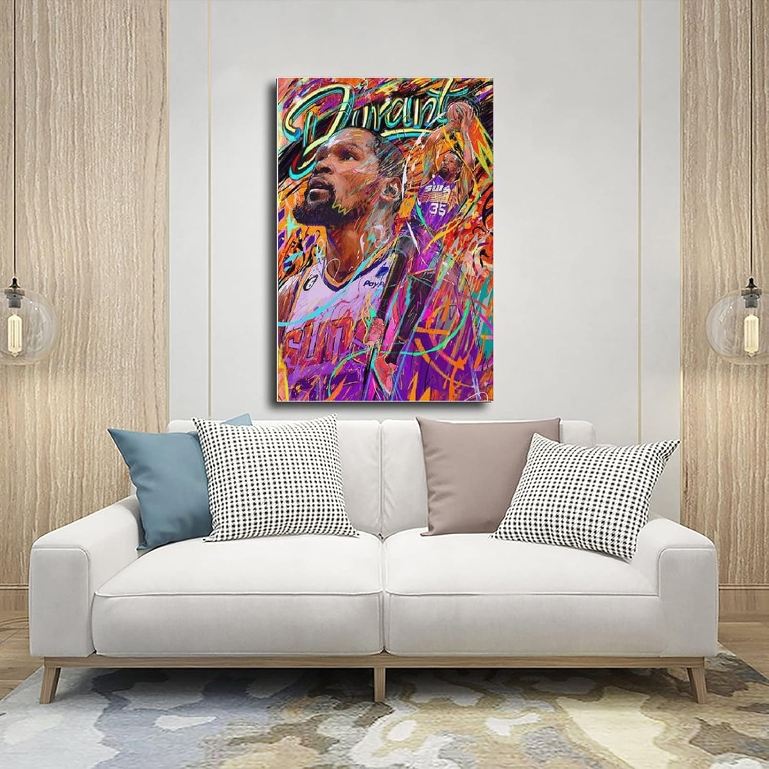 YANGGUANG Kevin Durant Poster Canvas Poster Bedroom Decor Sports Landscape Office Room Decor Gift Unframe: 12X18Inch(30X45Cm) image number 6