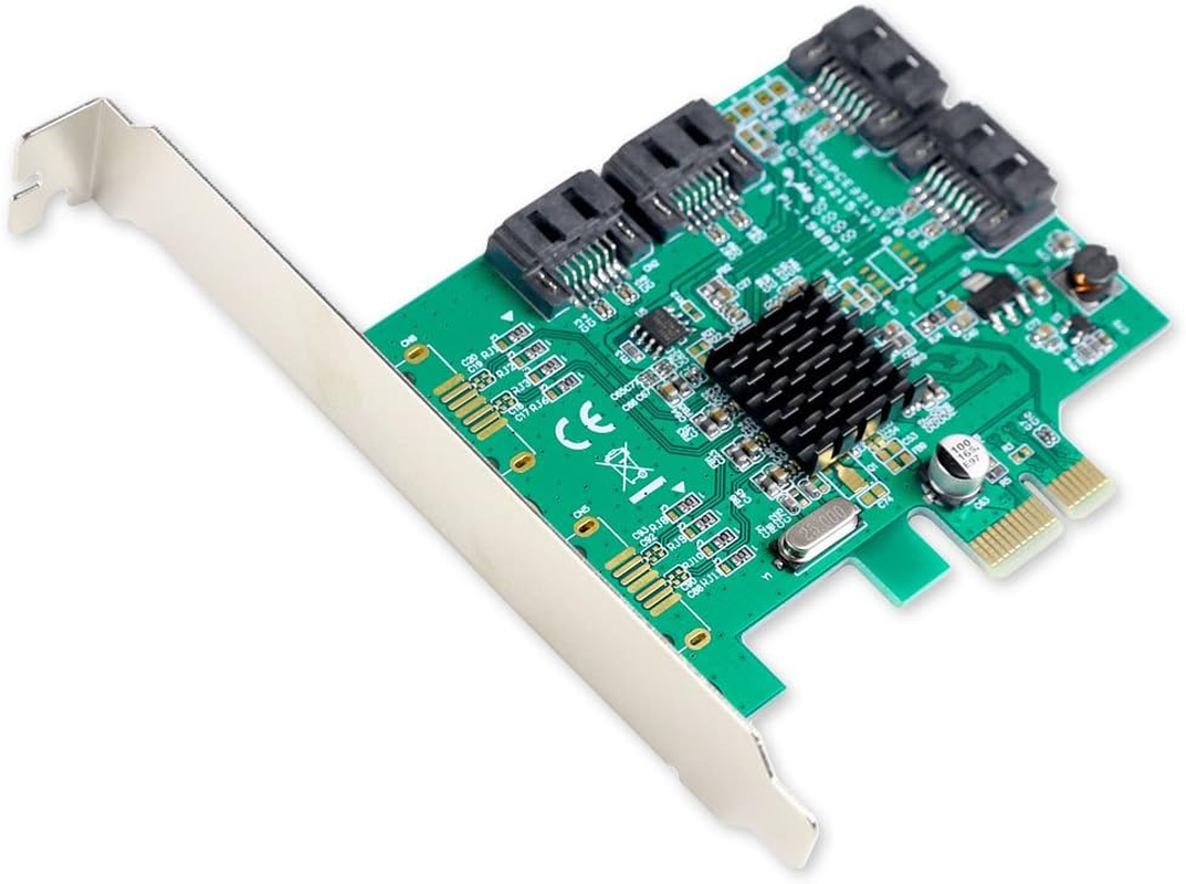 IO Crest 4 Port SATA III Pci-E 2.0 X1 Controller Card Marvell Non-Raid with Low Profile Bracket SI-PEX40064 image number 6