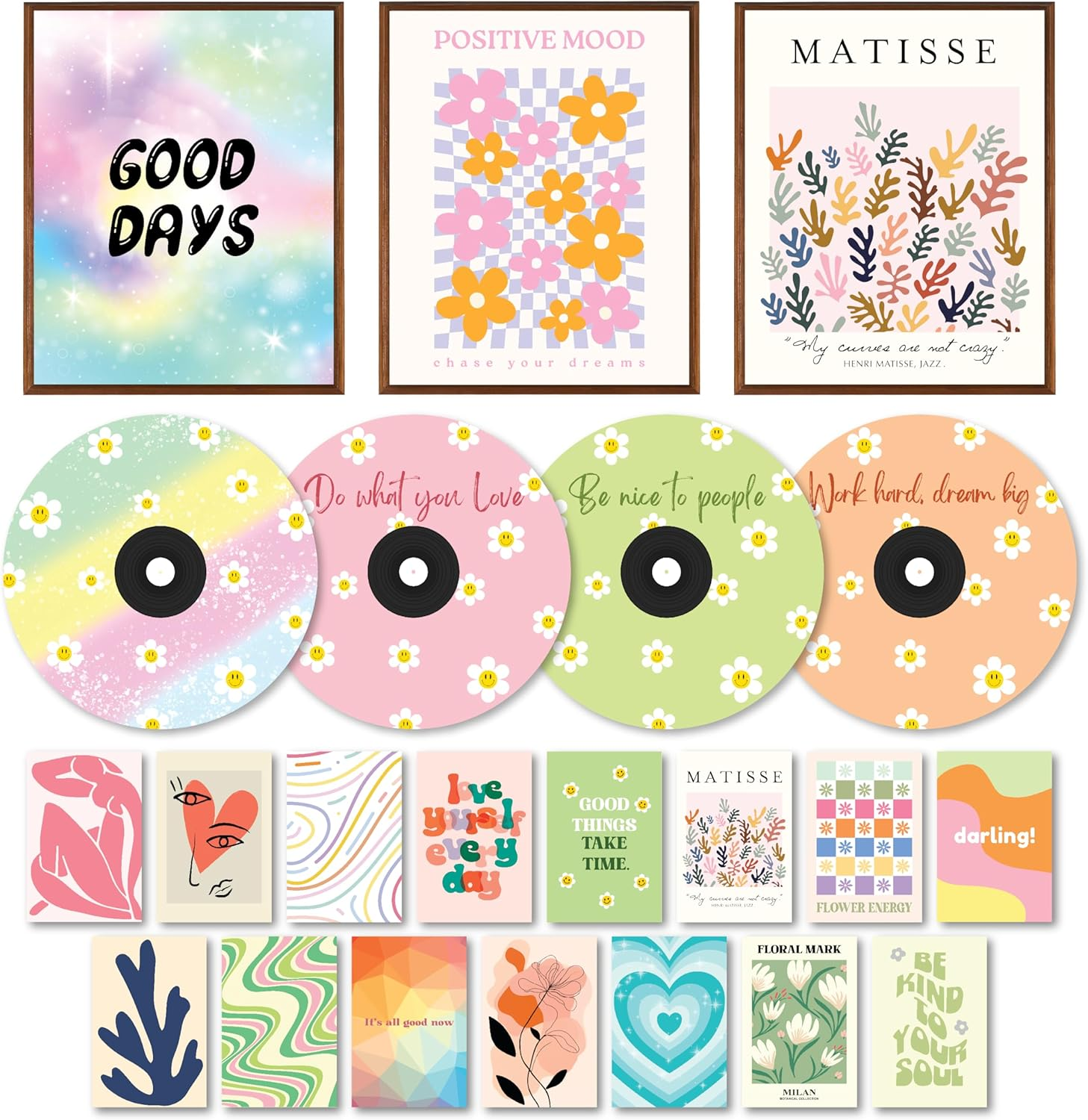 97 Decor Hippie Room Decor for Bedroom Aesthetic - Hippy Retro Room Decor, Hippie Wall Decor, Hippie Posters, Vintage 60S 70S Decor Poster, Groovy Decor Home, Boho Indie Trippy Dorm (8X10 | 20X25Cm Unframed)