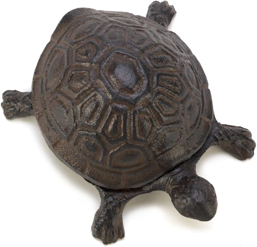 Gifts & Decor Garden Decoration Turtle Cast Iron Key Hider Stone
