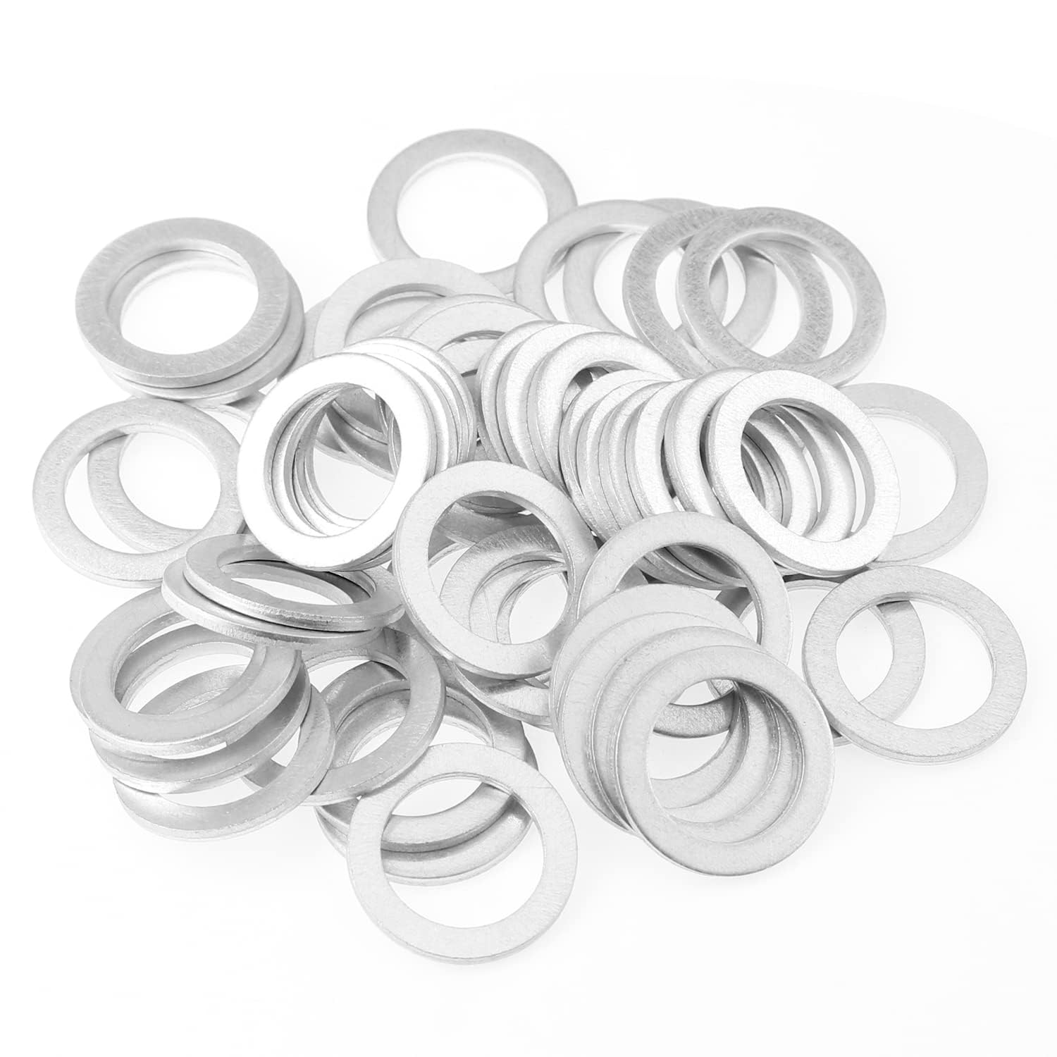 50PCS Aluminum Crush Washers Car Flat Sealing Gaskets Oil Sump Plug Washer Drain Plug Gaskets Plate Rings 20Mm OD 14Mm ID 1.5Mm Thickness image number 6