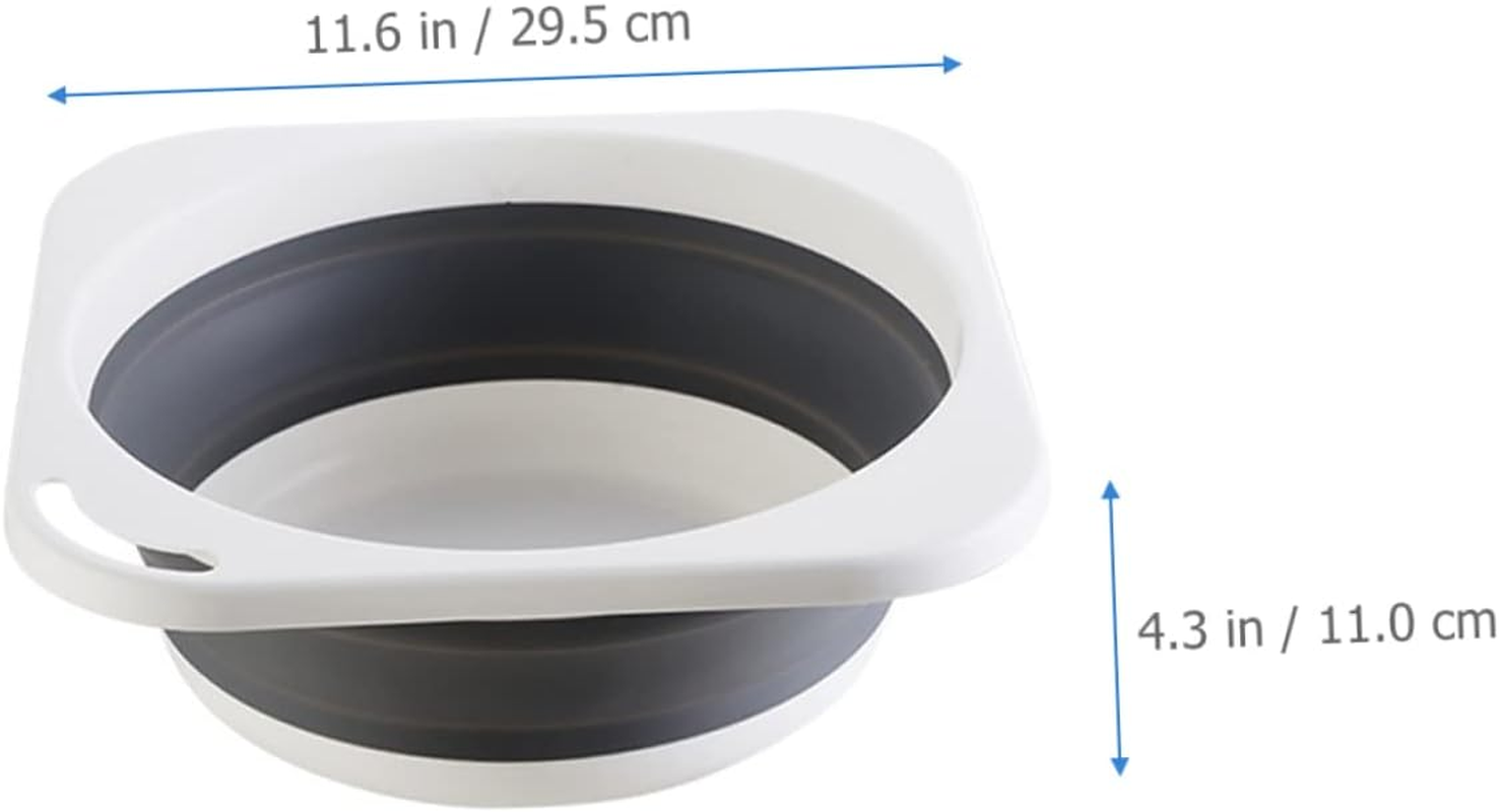 Folding Wash Basin Kitchen Basin Household Washbasin Gray Medium Portable Collapsible for Laundry and Handwashing Home Use image number 6