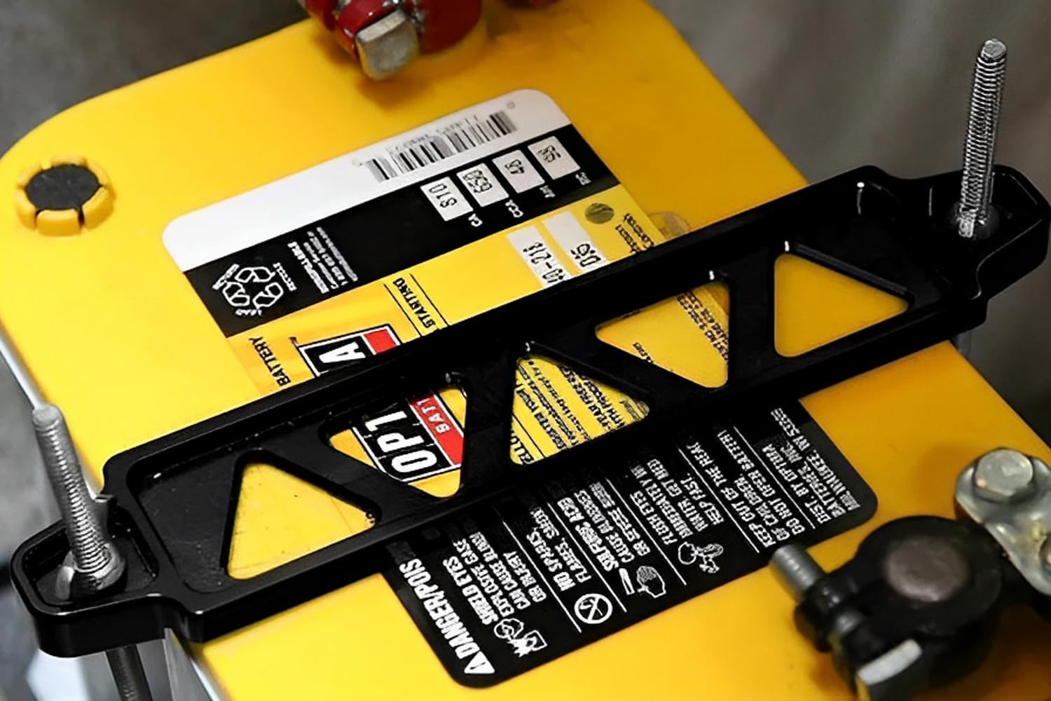 Car Battery Hold down Bracket Holder, Aluminum Alloy Battery Bracket with Stainless Steel J Hook Bolt image number 6