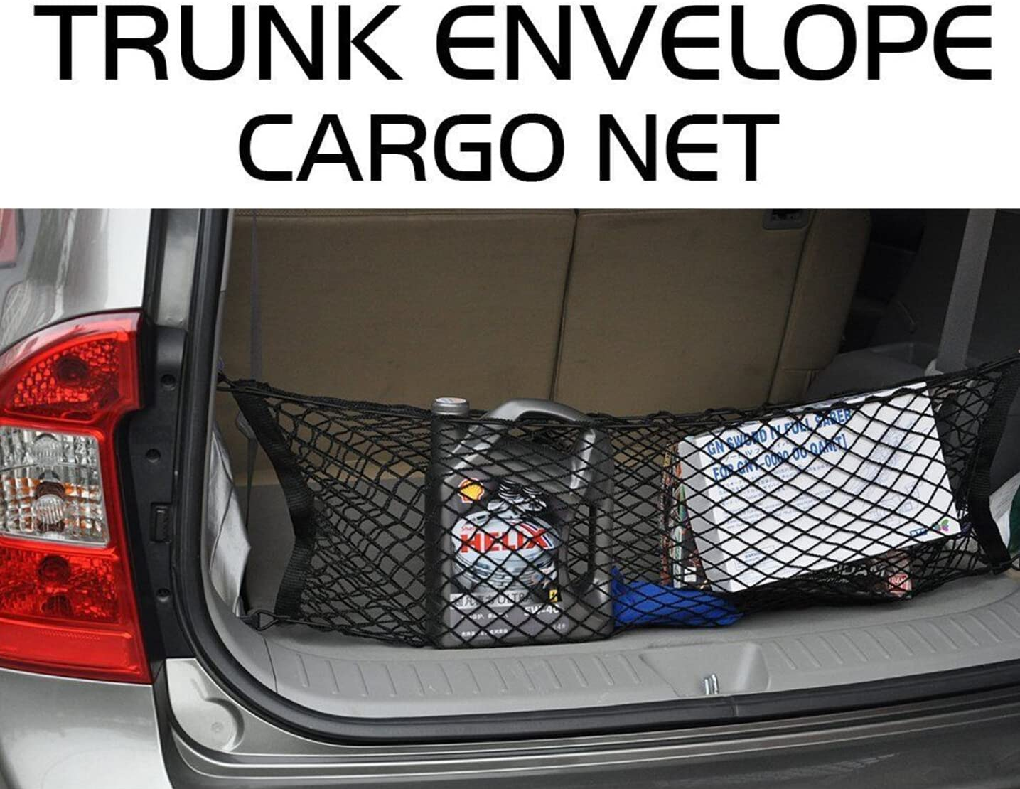 Heavy Duty Cargo Net Stretchable, Universal Adjustable Elastic Truck Net with Hooks, Storage Mesh Organizer Bungee for Car, SUV, Truck image number 1