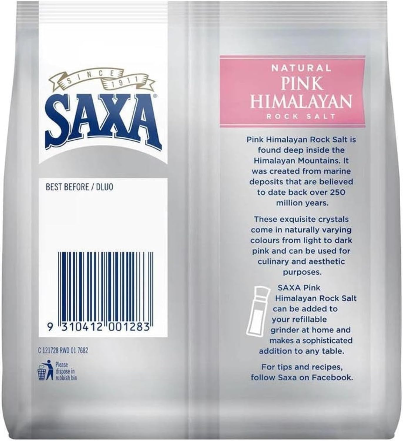 Saxa Pink Himalayan Rock Salt 500 G