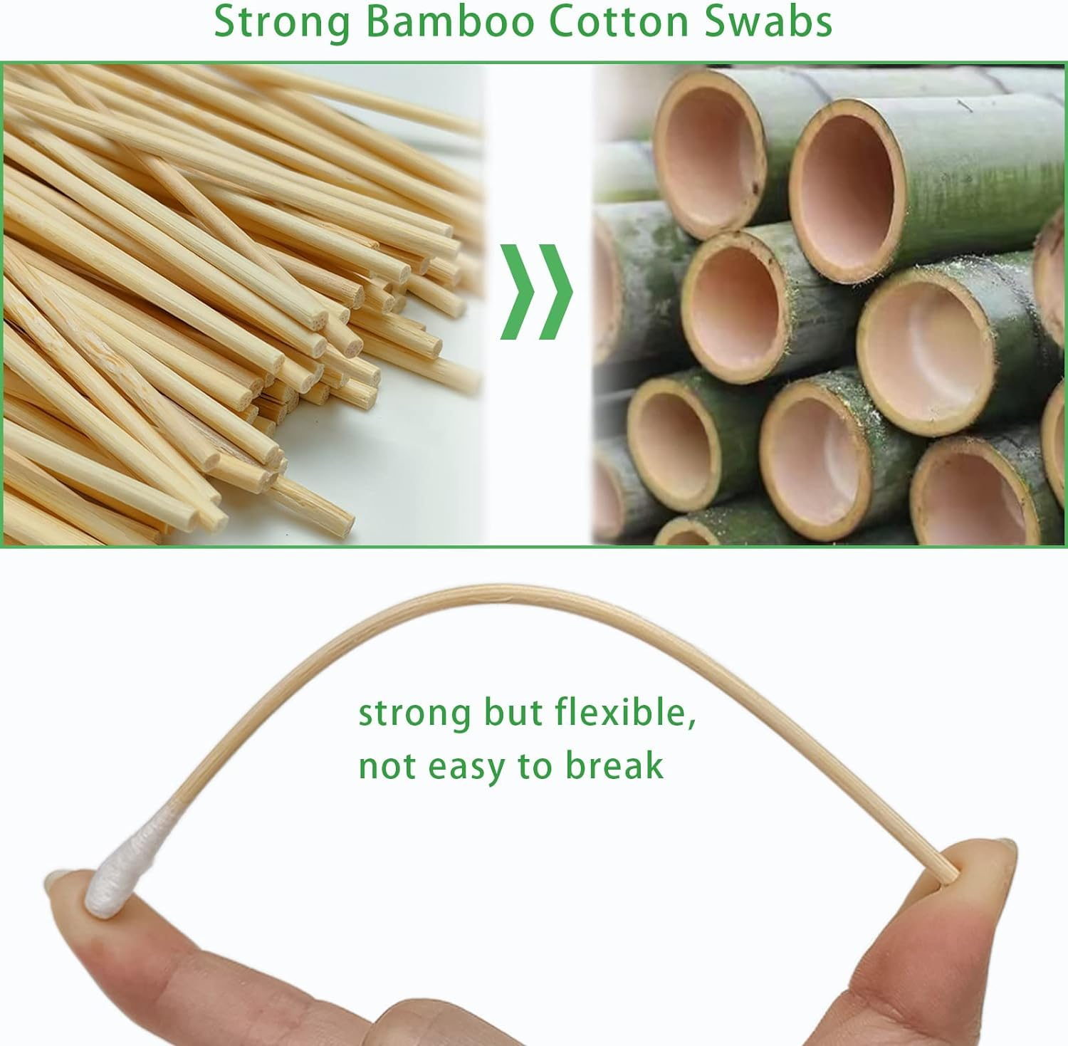 500/1000 Count 6'' Long Round/Pointed Cotton Swabs Durable Stem, Lint- Free Gun Cleaning Swabs Pure Cotton Tips for Gun Maintenance, Makeup, Pet Care, Equipment (Detailed Work) image number 4