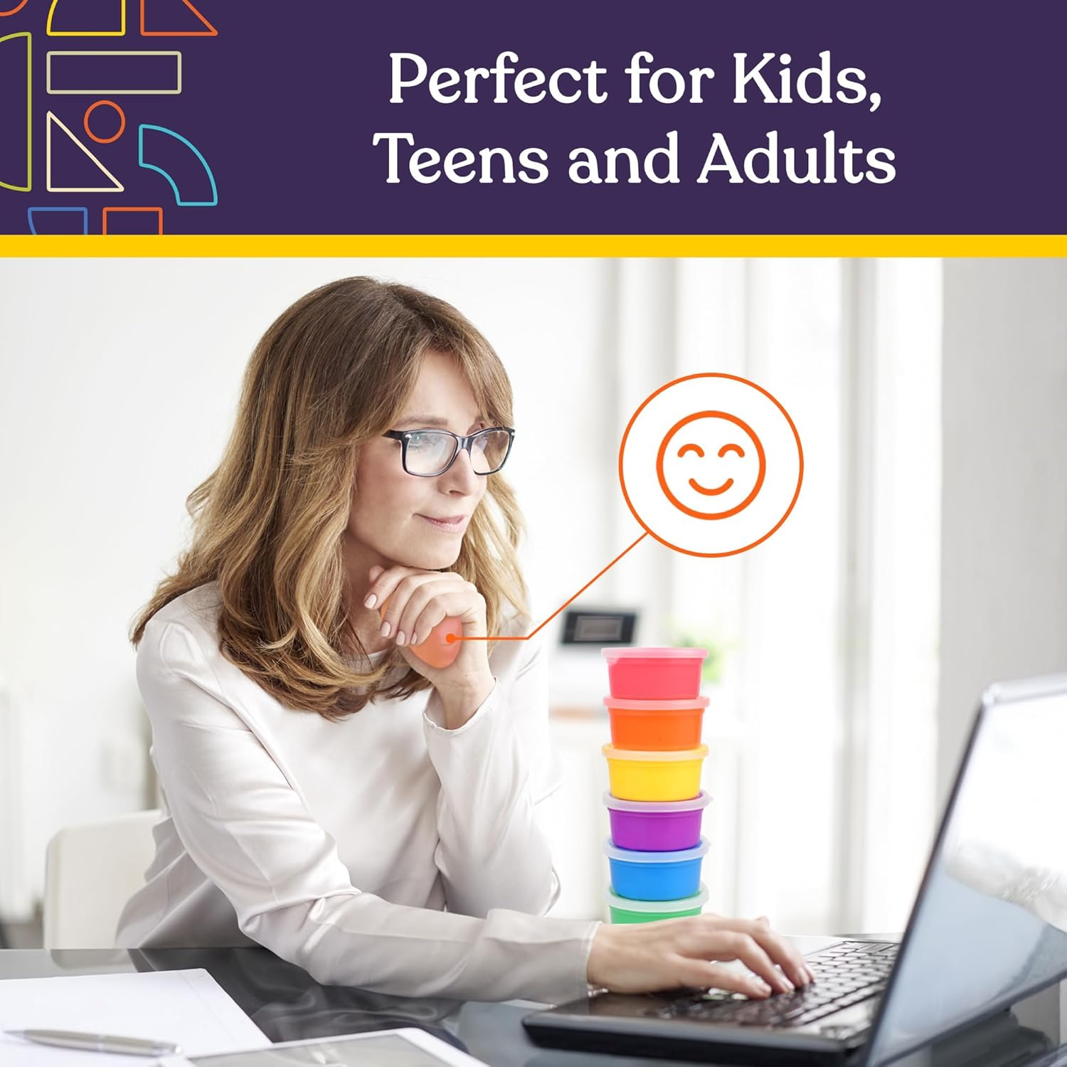 Special Supplies Therapy Putty for Kids and Adults - Resistive Hand Exercise Stress Relief Therapy Putty Kit, Set of 6 Strengths, 3 Ounces of Each Putty image number 1