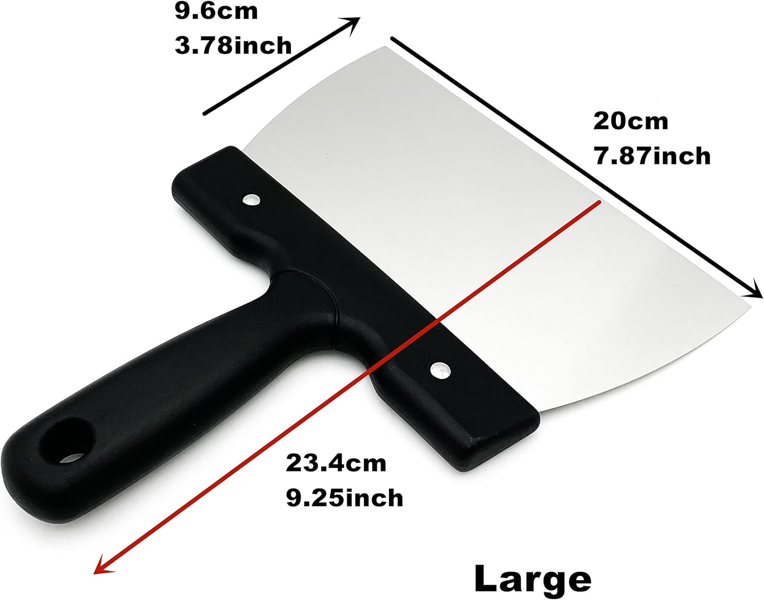 Coating Spatula for Chocolate Scraper Chocolate Thermostat Spatula Stainless Steel Dough Scraper 7.9Inch (Large 20Cm)