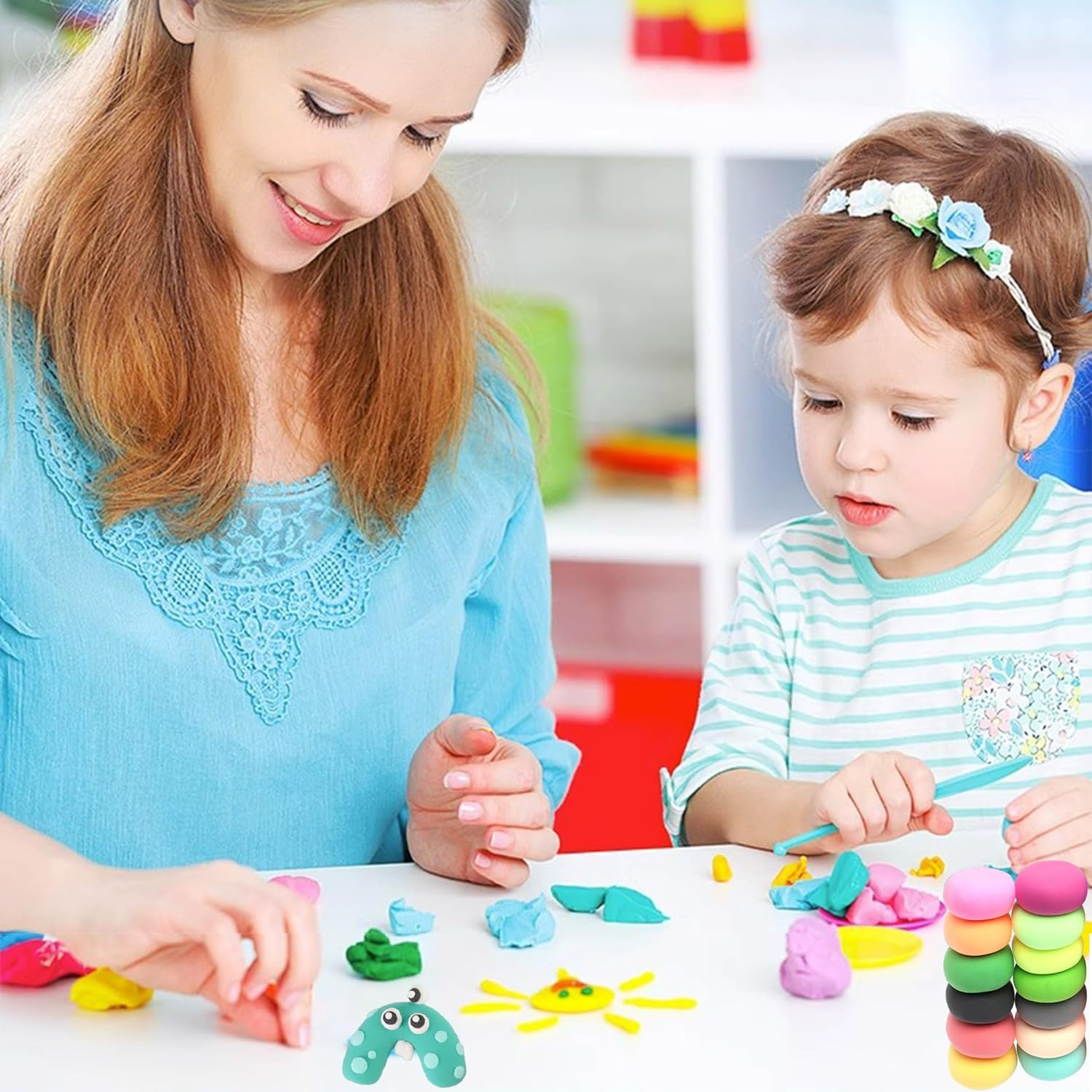 Air Dry Clay - 36 Colors Modeling Clay for Kids Refills, Safe and Non-Toxic Modeling Clay, Ideal Gifts for 3 4 5 6 7 8 9 10 Years Old Kids,Christmas Birthday Present image number 3