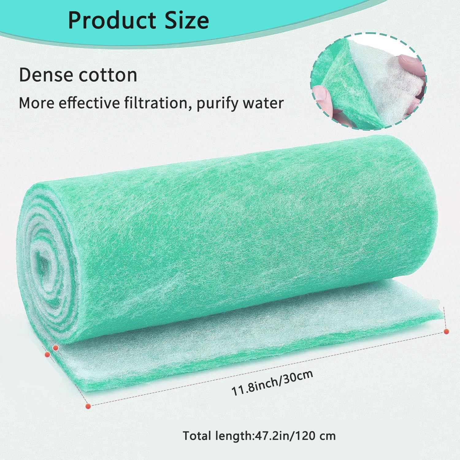 Fish Tank Sponge Pad Pond Filter Sponge Aquarium Filter Wool Biological Filter Pad Aquarium Tanks Filter Aquarium Tanks Filter Pad Water Tank Sponge Mat Filter Cotton image number 5