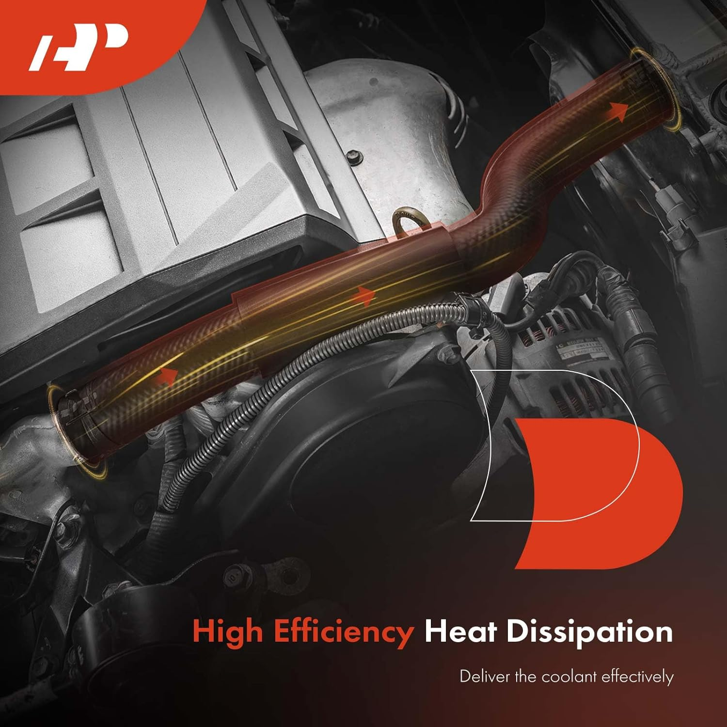 A-Premium Radiator Coolant Hose Front Compatible with BMW F10 528I 2009 2010 2011 2012 2013, 2.0L 3.0L 4.4L, Replace# 17127578399 image number 2