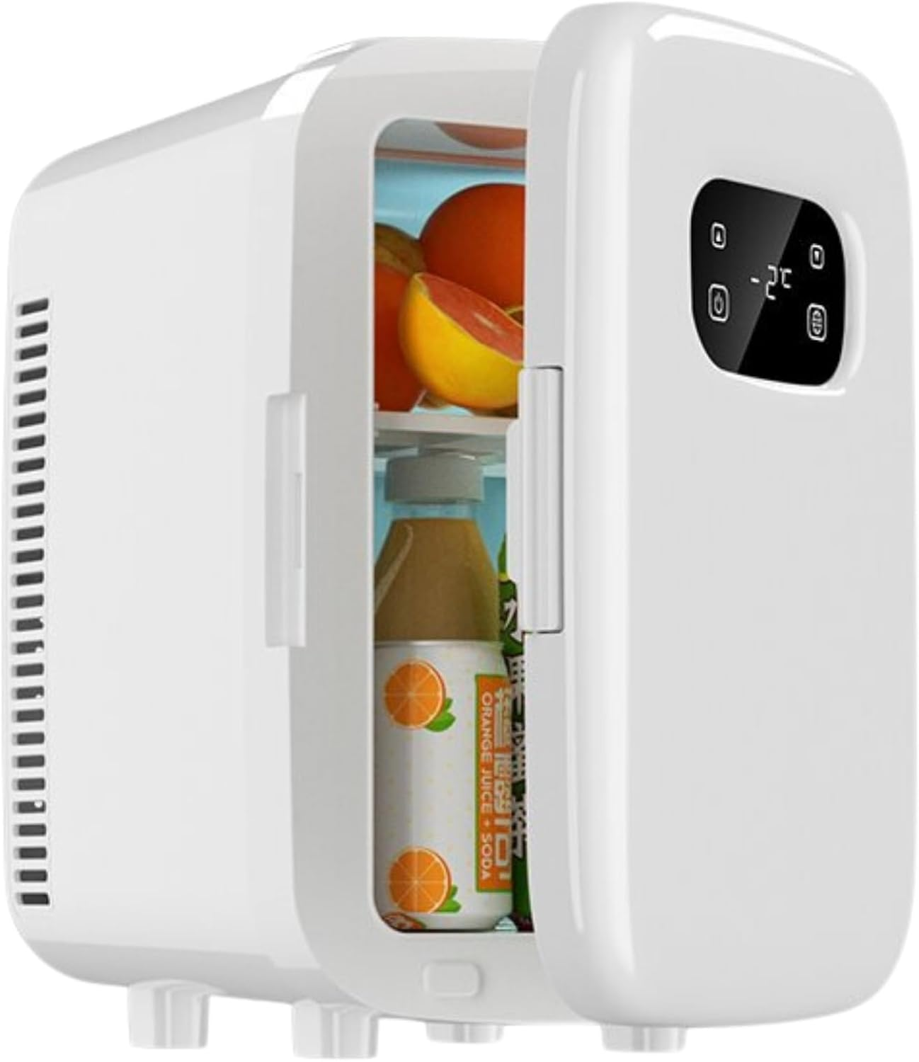 Mini Fridge 20L Portable Compact Car Refrigerator with 12V and AC Cords Skincare Cooling and Heating for Bedroom Office Dorm Travel Makeup Storage image number 4