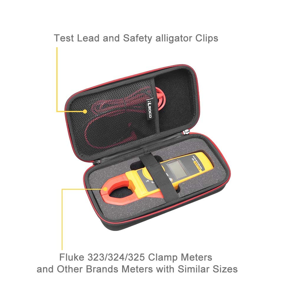 RLSOCO Case for Fluke 302+/323/400A/324/325 Digital Clamp Meter AC/DC Multimeter - Black (Case Only) image number 5