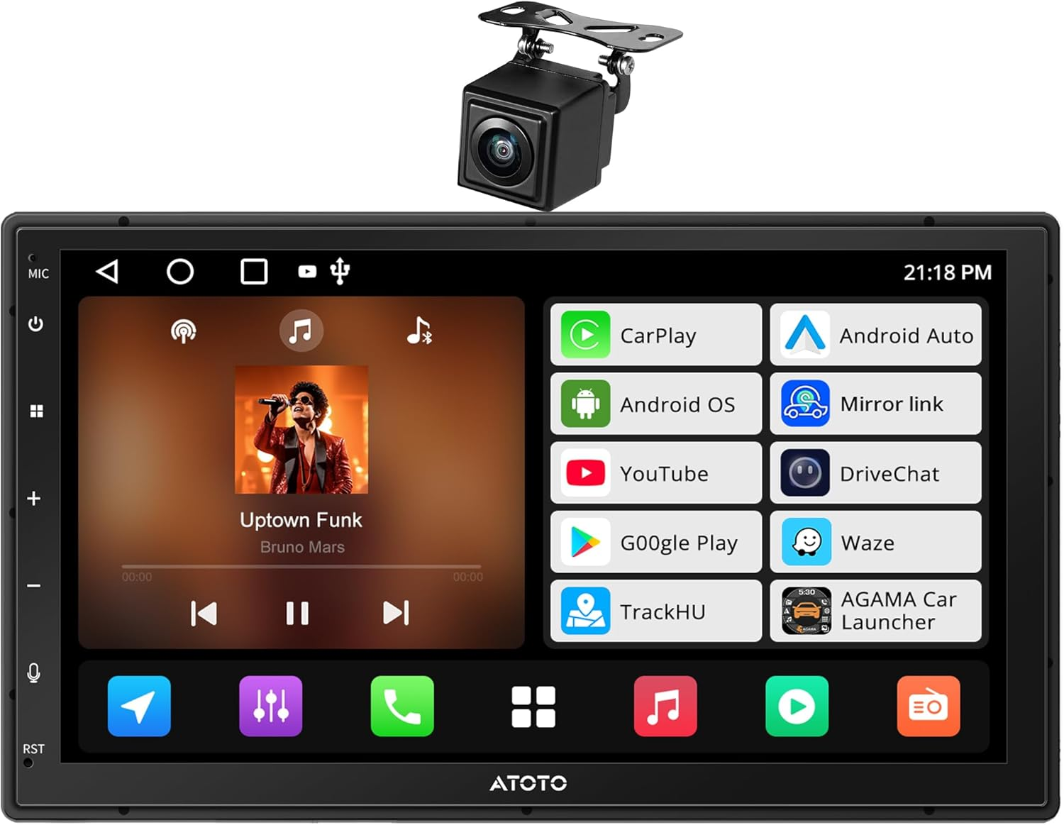 ATOTO A5L Double-Din Car Stereo Wireless Carplay & Android Auto, 7 Inch Android Head Unit with Chatgpt-Ai, GPS Navigation, Wifi/Bt/Usb Tethering, 24-EQ DSP, 4 * 45 AMP, A5LG2B7T-S01 image number 3