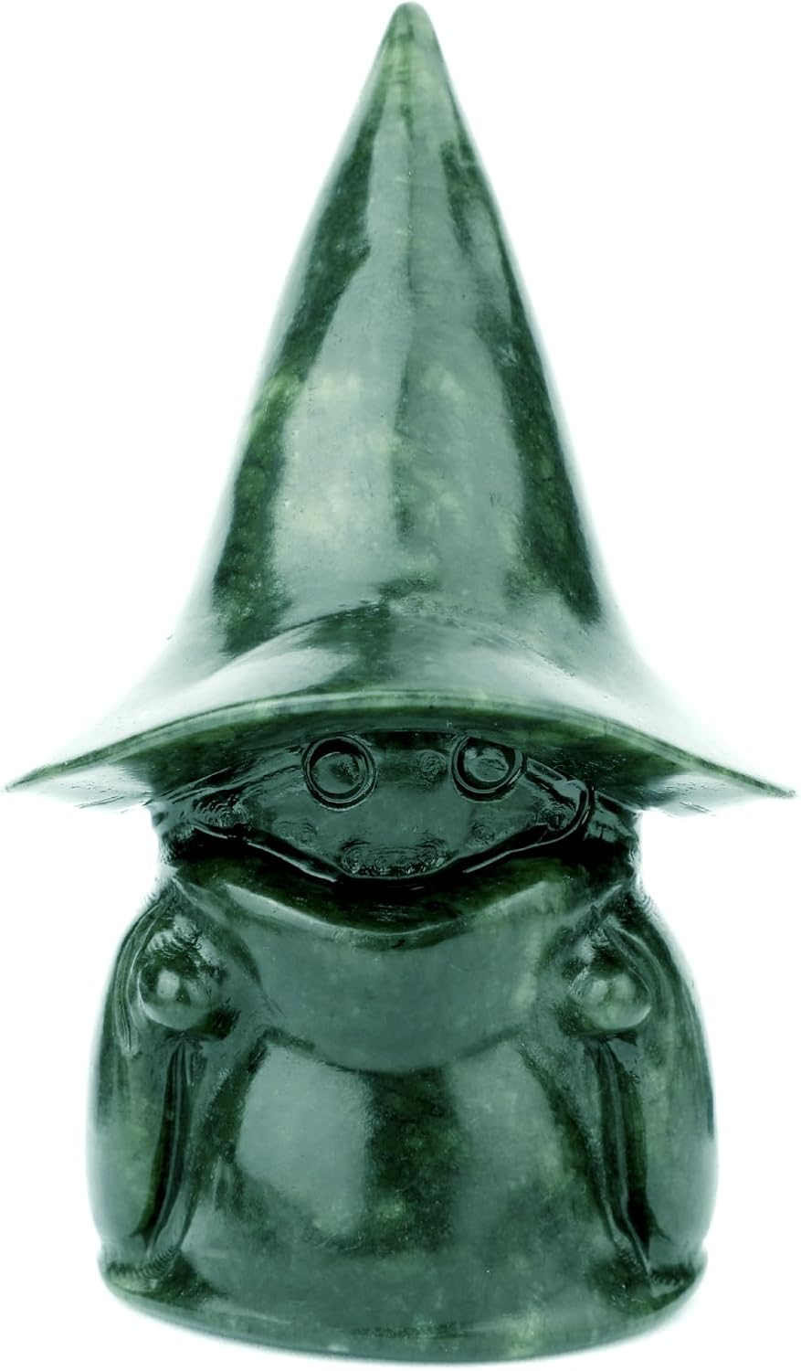 Gemshan Witch Statue for Halloween Decorations,Jade Statue with Wizard Hat Cloak Sculpture Spooky Halloween Decor for Home Table Tray Shelf image number 2
