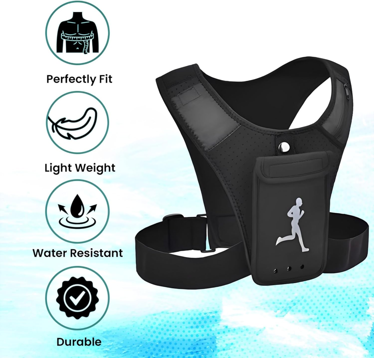 2024 New Unisex Running Vest for Jogging, Cycling and Hiking, Hydration Vest Running for Men & Women, Breathable and Ergonomic Design for Enhanced Comfort and Efficiency on Every Run image number 5