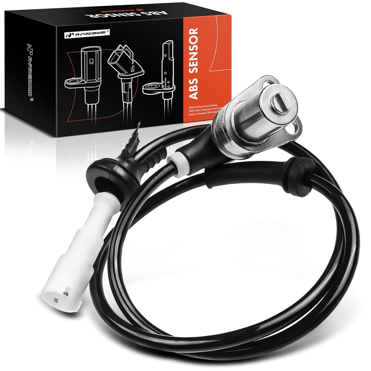 A-Premium ABS Wheel Speed Sensor Compatible with BMW Models - E30 318I/325/325E/325Es/325I, E28 524Td, E30 M3, RWD - Rear Driver or Passenger Side, Replace# 34521155041 image number 3