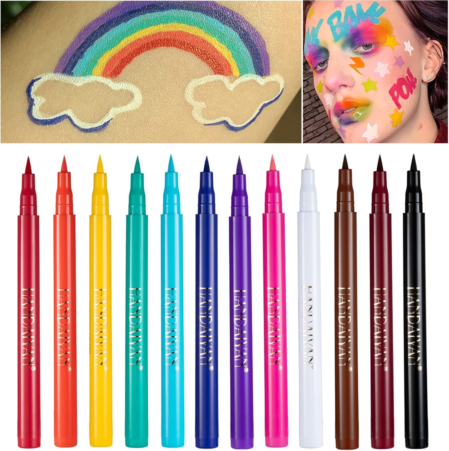 Coloured Eyeliner, Purple Eyeliner, Waterproof Liquid Eyeliner All Day Long-Lasting Eye Liners, Colourful Eyeliner for Eye Makeup Tools, Purple - Purple image number 6