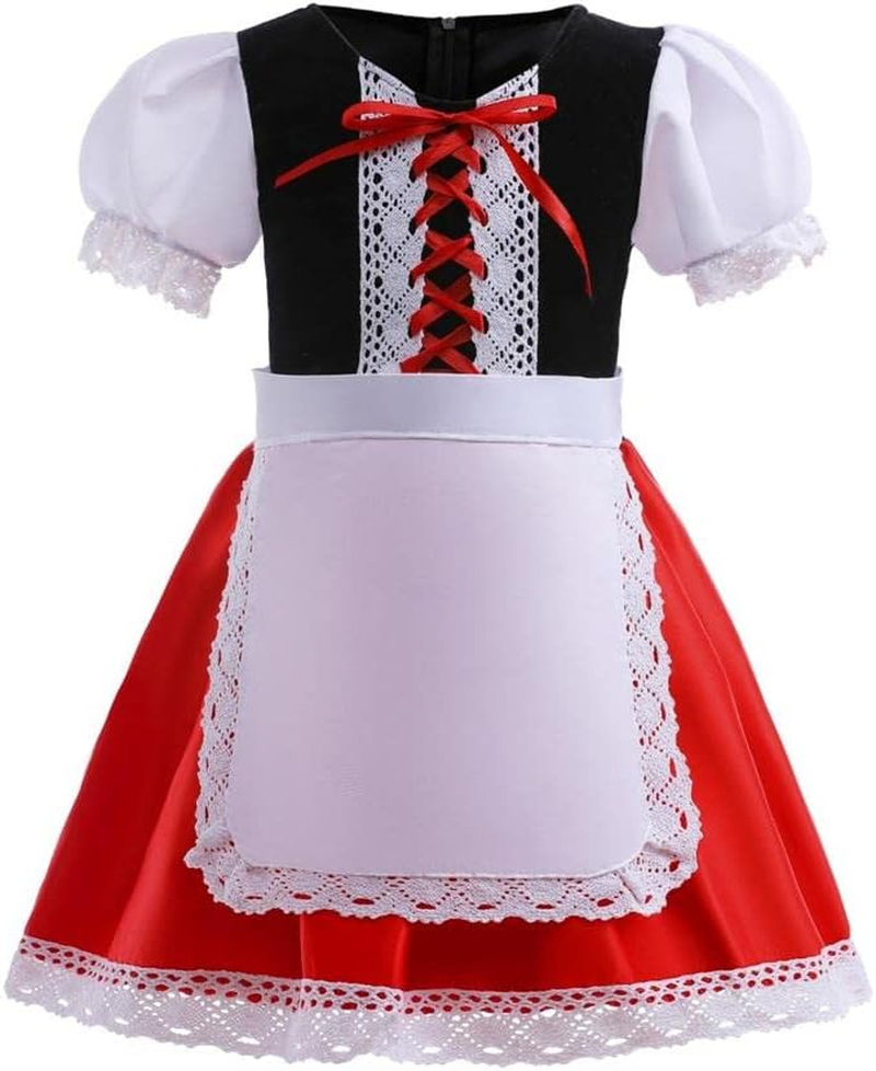 Dressy Daisy Little Red Riding Hood Fancy Dress up Costume Set with Cloak Cape for Toddler Girls Size 2 to 14 image number 2