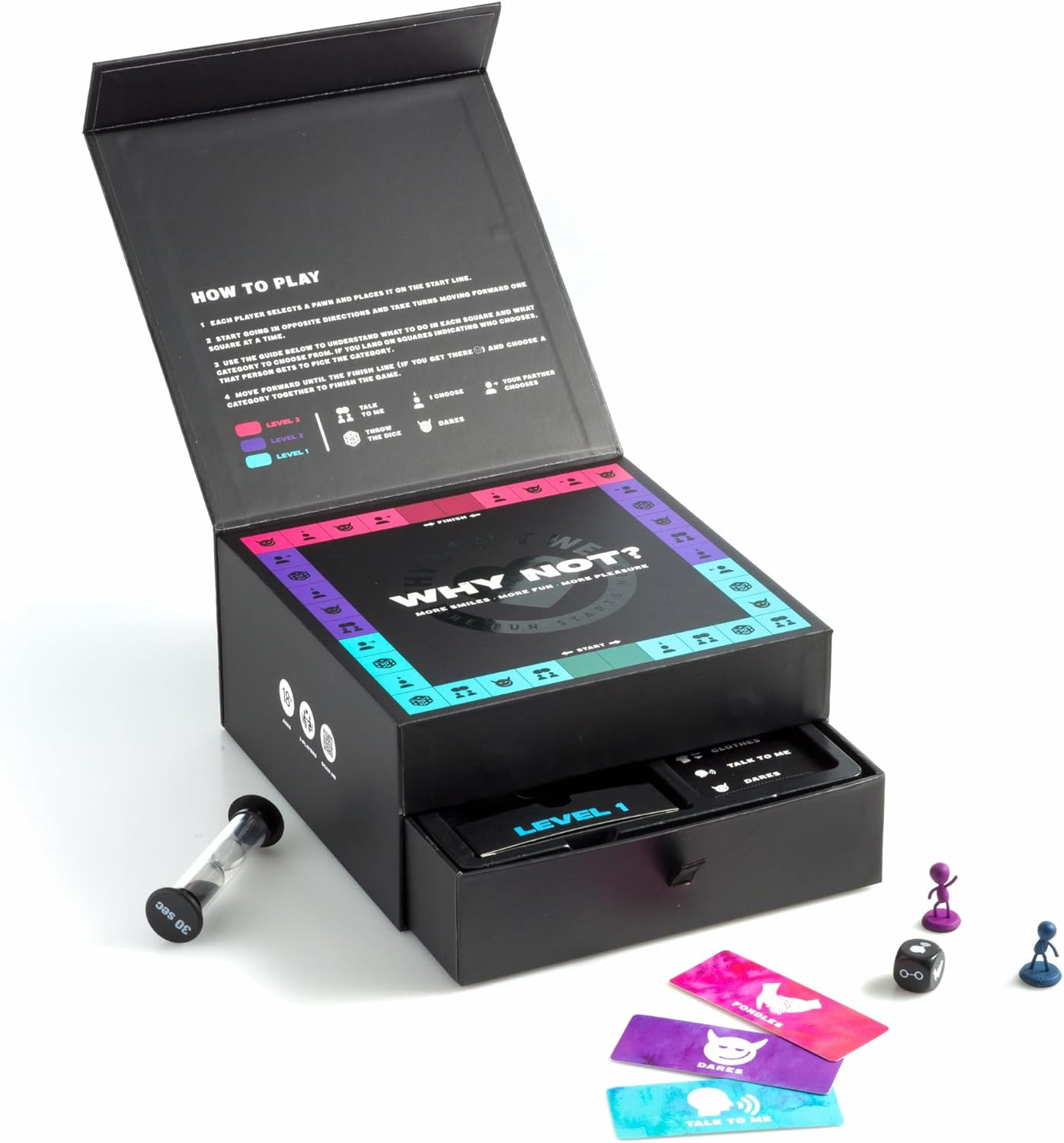 Why Not? Intimate Board Game for Couples - 170 Cards with Spicy Dares & Questions | 3 Categories | Bedroom Games for Adults | Perfect for Valentine'S Day & Anniversaries | Ignite Passion