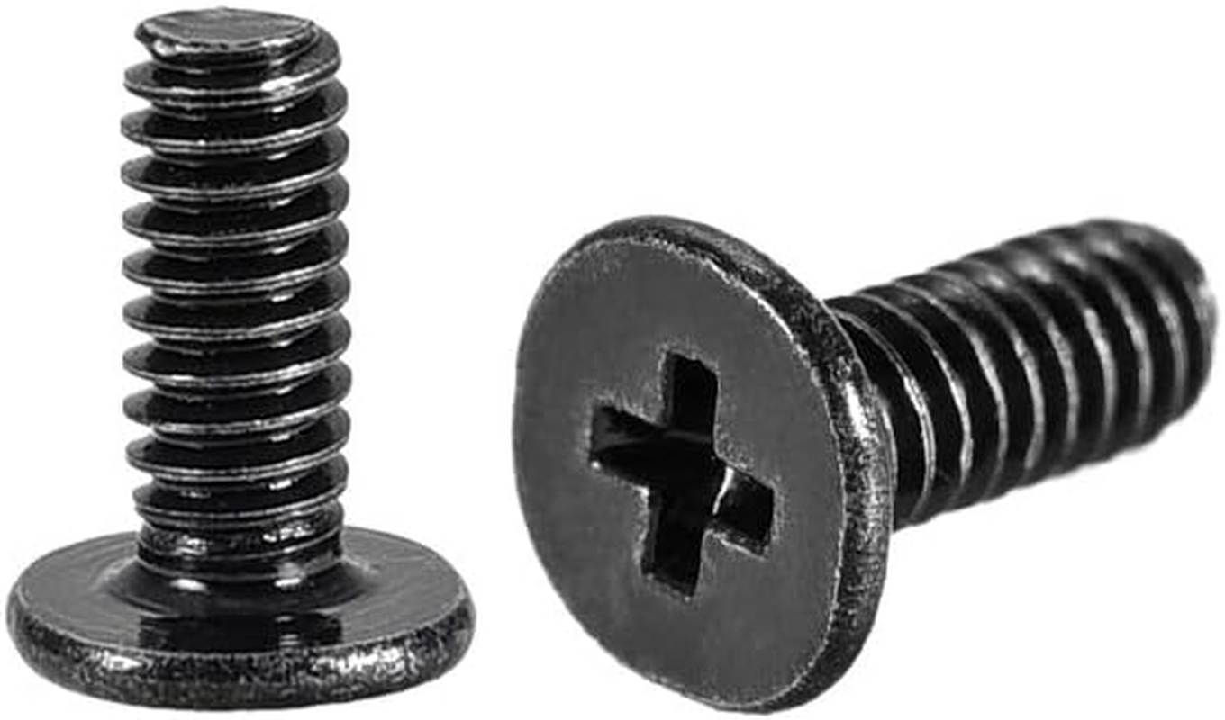 Uxcell M2X8Mm Phillips Screw Fastener Black 3.8Mm Dia Screw Head for Laptop PC TV Fan Audio Switch 50Pcs image number 2