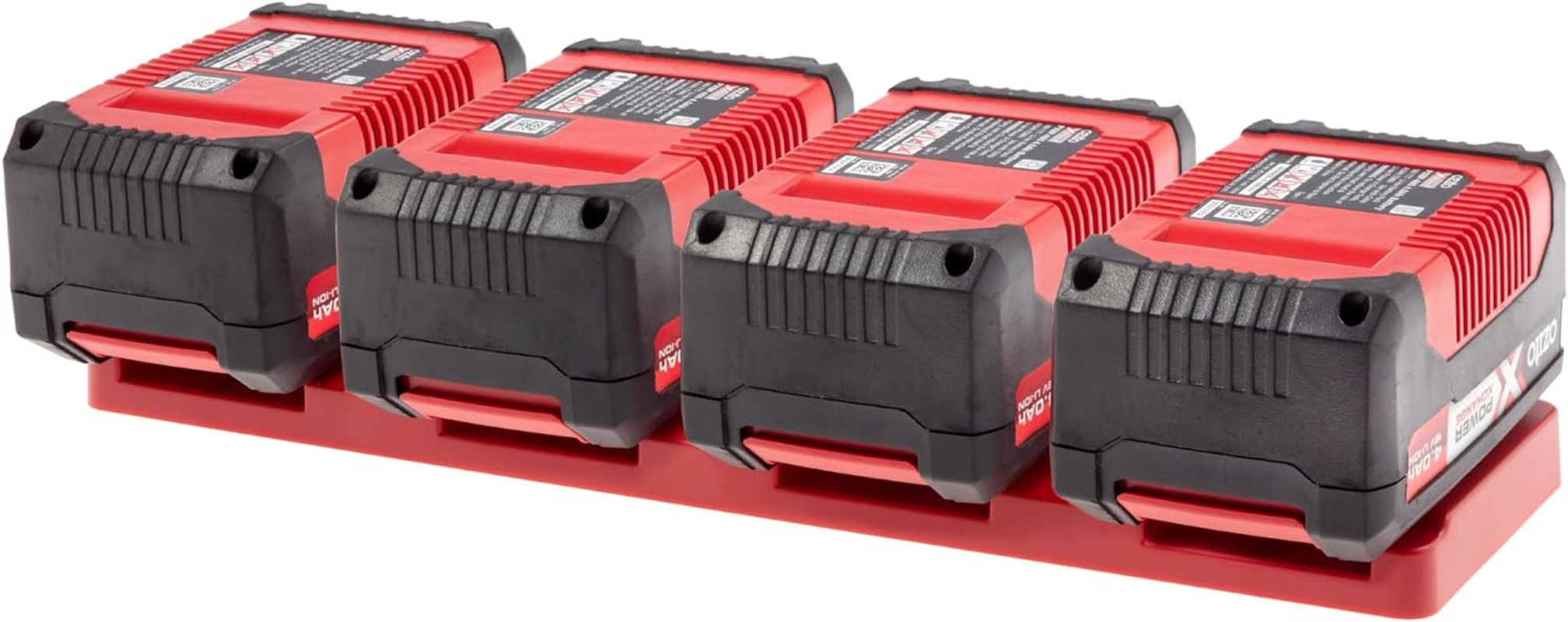 48 Tools Ozito 18V Battery Holder Wall Mount - UV Stabilised ABS Plastic, Secure Locking Mechanism, for Workshop, Truck, Van, Trailer Tool Storage, Model BH-OZI-MOR-04 image number 5