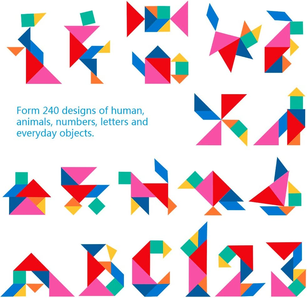 Travel Tangram Puzzle with 3 Set of Magnetic Tangram - Road Trip Tangoes Jigsaw Shapes Dissection Games with Solution - IQ Book Educational Toy Brain Teaser Kid Adult Challenge image number 1