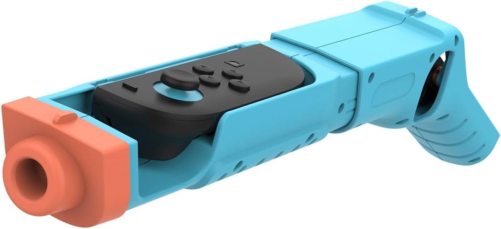 Shooting Game Grip for Nintendo Switch2 Joycon2, Light Blue and Orange, Gun-Style Controller Attachment image number 3