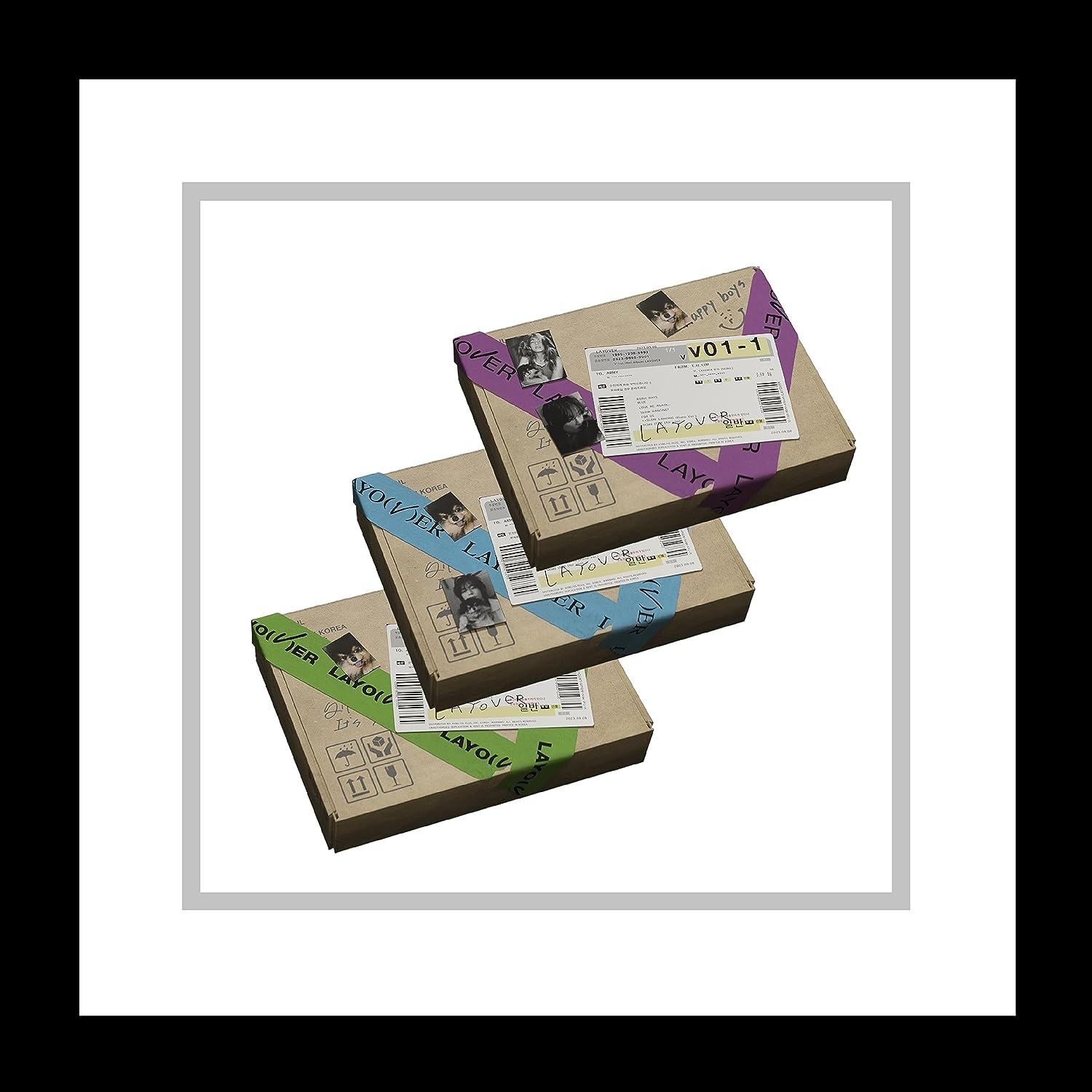 BTS V Layover 1St Solo Album Standard Random Version Outbox+Cd+124P Photobook A+20P Photobook B+12P Lyric Book+2P Postcard+5P Photocard+100P Checklist+2P Letter+Tracking Sealed