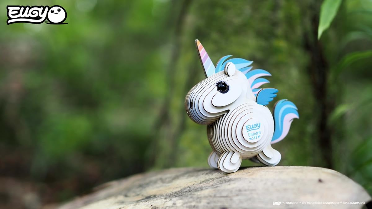 EUGY 069 Unicorn Sky 3D Puzzle - 28 Piece Eco-Friendly Educational Toy Puzzle for Boys, Girls & Kids Ages 6+ image number 2