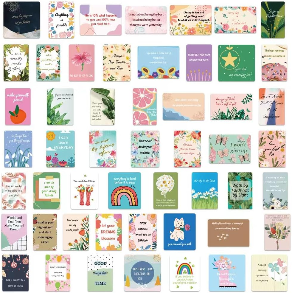 50 Pcs Encouragement Stickers Inspirational Affirmation Vinyl Decals Pack for Computer Ipad Water Bottle Luggage Refrigerator Skateboard Graffiti Decals for Reward Teachers Teens (Positive) image number 6