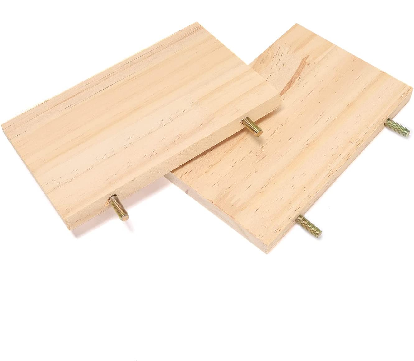 4Pcs Pet Wooden Platform Stand Active Rectangular Springboard Toy for Chinchilla, Hamster, Parrot, Gerbil,Small Animals image number 2