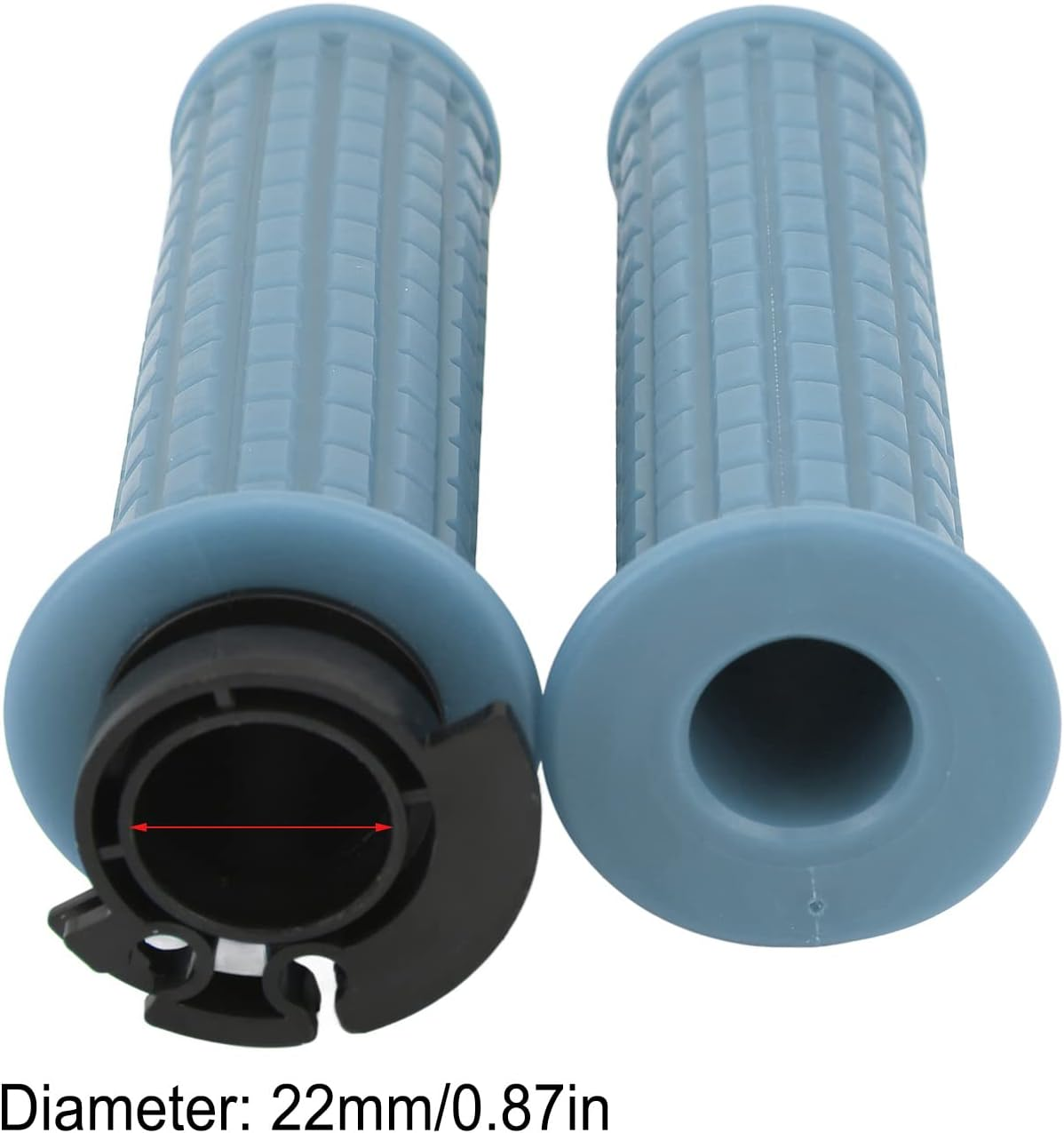 Motorcycle Handlebar Grips, Silicone Left Right Wear Resistant 22Mm Comfort Throttle Grips Direct Replacement for GY6 50Cc 80Cc 125Cc 150Cc (Blue)