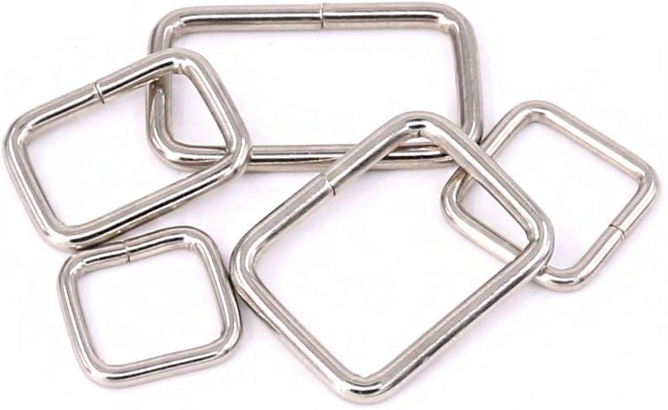 (Rectangle Ring) - Swpeet 100 Pcs Asorted Metal Rectangle Ring, Webbing Belts Buckle for for Belt Bags DIY Accessories - 13Mm/15Mm/20Mm/25Mm/35Mm image number 3