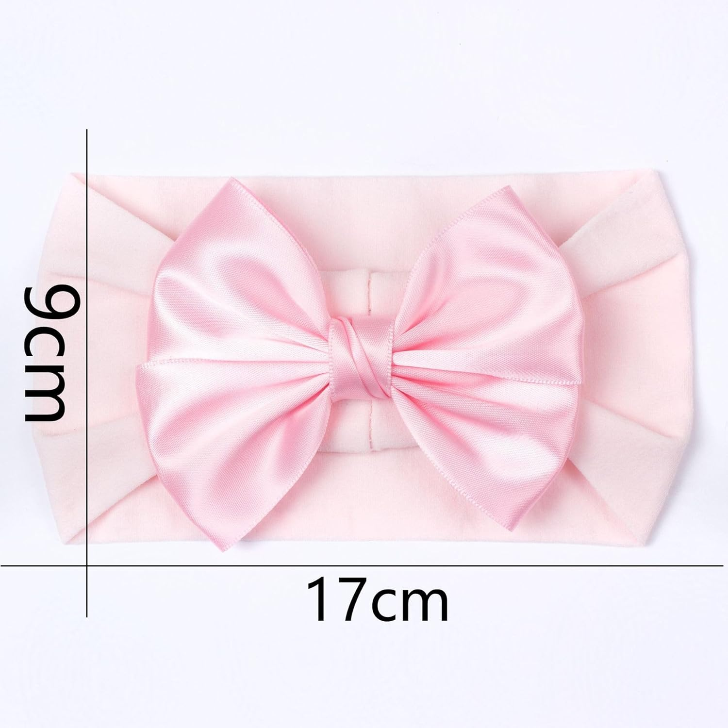 Baby Girls Bow Headband Baby Turban Elastic Headwrap for Newborn Infant Toddler Hair Accessories (Red Pink, One Size) image number 5
